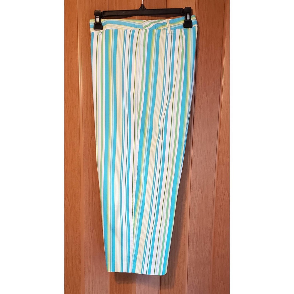George Stretch size 16 blue & green casual pants